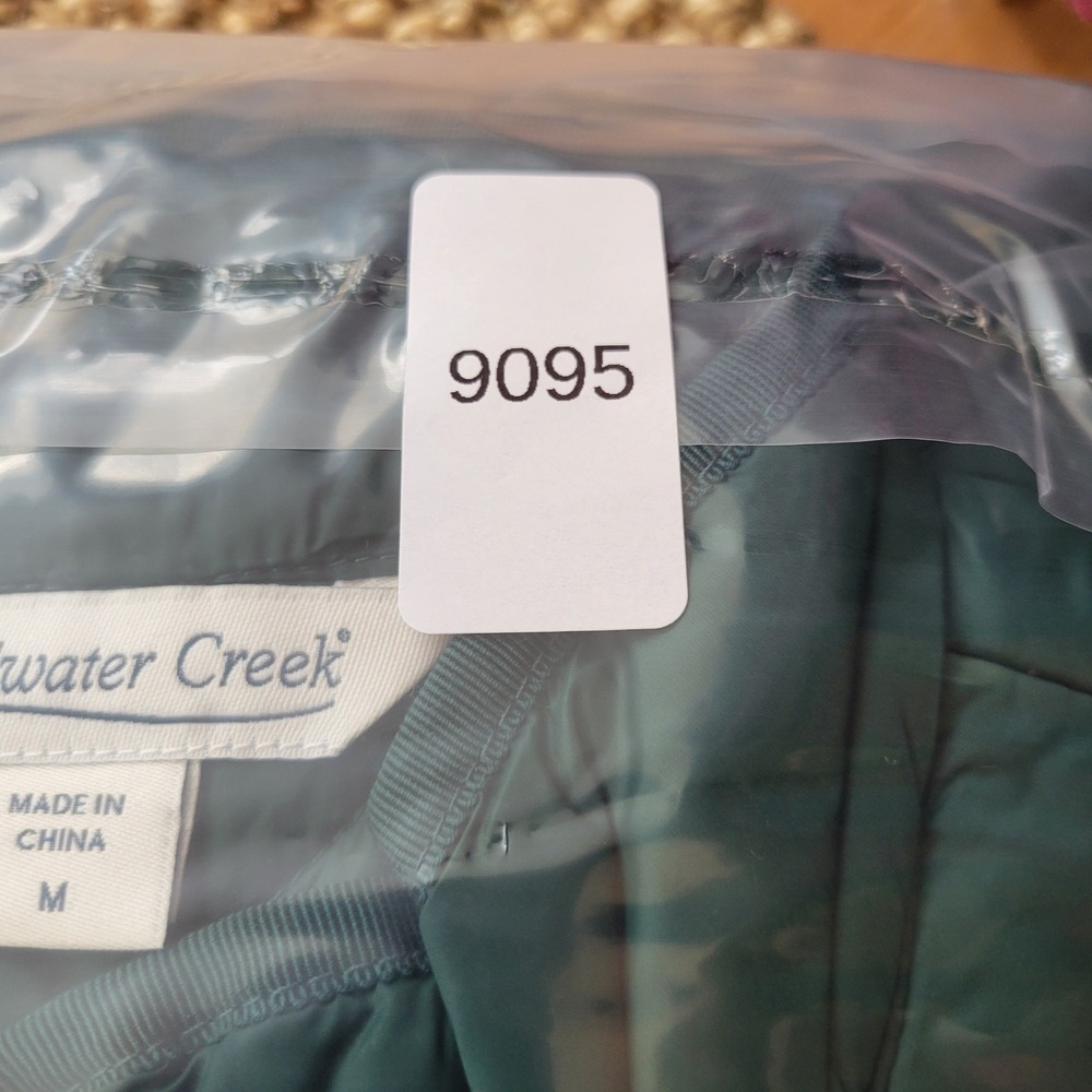 Coldwater Creek Womens Puffer Vest Green Quilted Longline Full Zip Size M 605759 - Picture 14 of 14